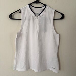 NWT Prince White Rib Polo Tank - Size XS